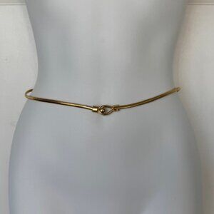 Vintage Omega Chain Gold Tone Stretch Belt